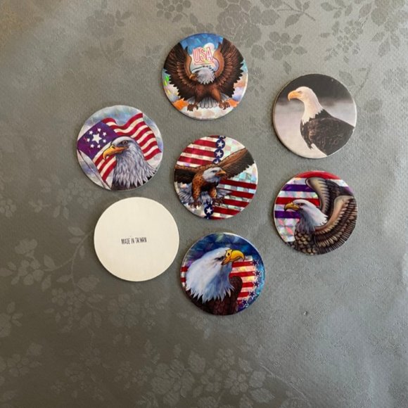 Vintage 1990's Pogs - 7 American Eagle Pogs - Ex Cond.- Were Part of Collection - Picture 6 of 6